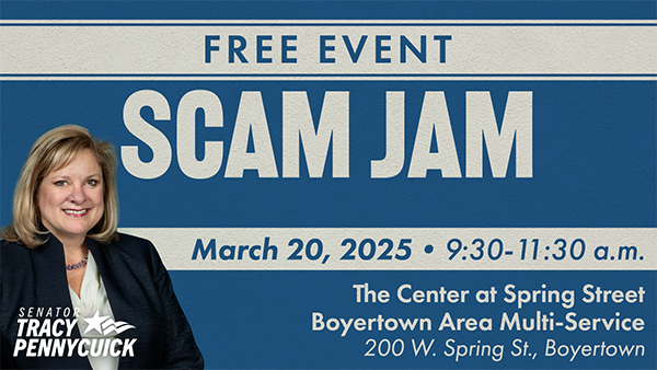 Senator Pennycuick to Host Scam Jam Event in Boyertown