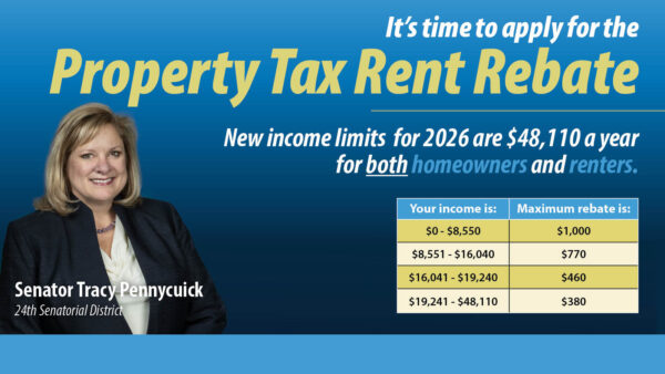 Senator Pennycuick Hosts Outreach Days to Assist Residents with Property Tax/Rent Rebate Applications