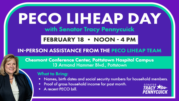 Senator Pennycuick and PECO Host LIHEAP Day to Help Residents with Energy Bills
