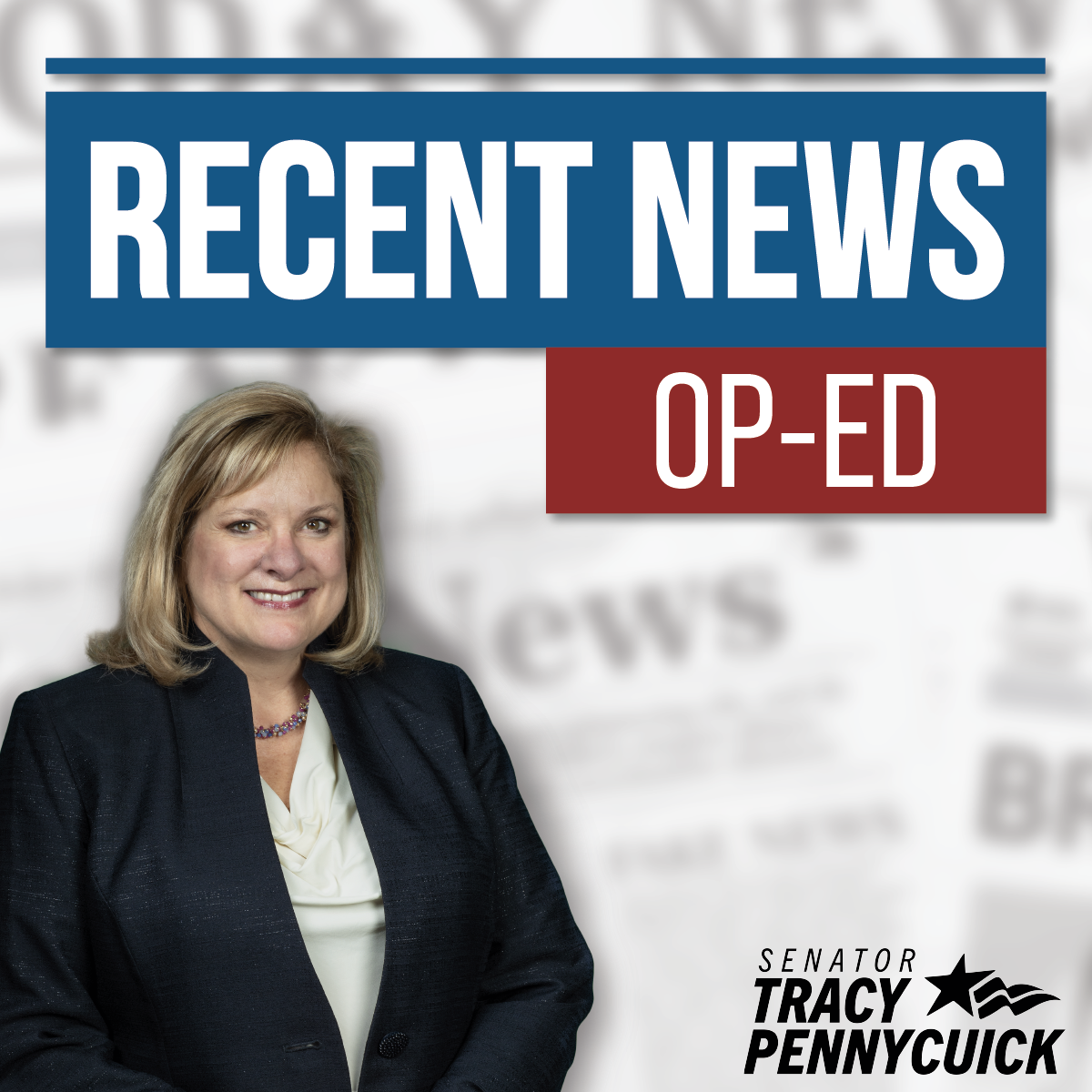 Senator Pennycuick Recent News Op ed