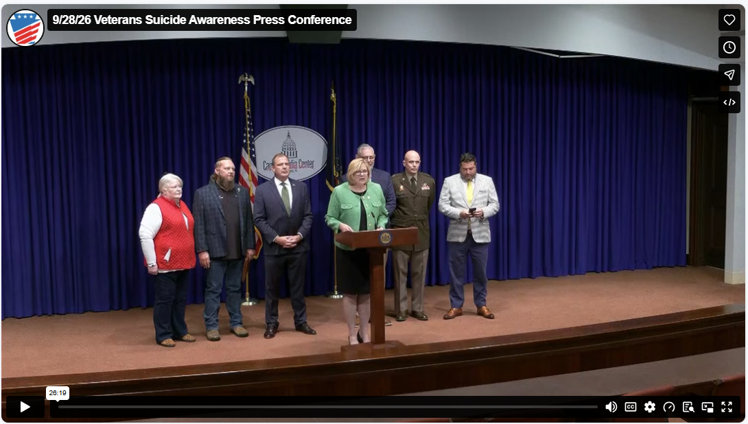 Senator Pennycuick at a press conference: video