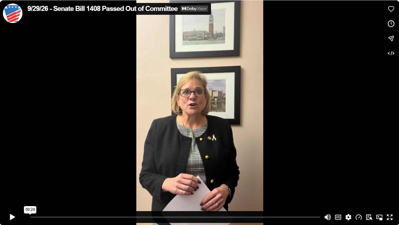 Screenshot of vimeo video on Senate Bill 1408